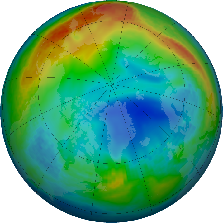 Arctic ozone map for 10 December 2002